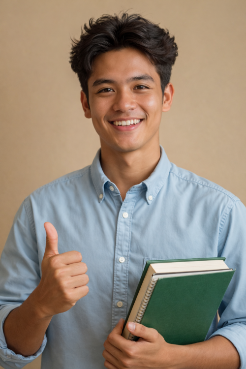 Estudiante feliz en Sol Estudio HAB